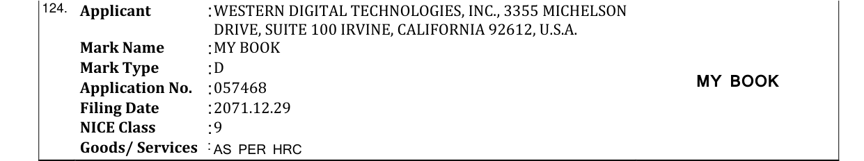 Original bulletin entry for MY BOOK