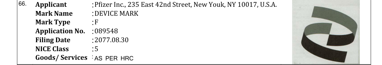 Original bulletin entry for DEVICE MARK