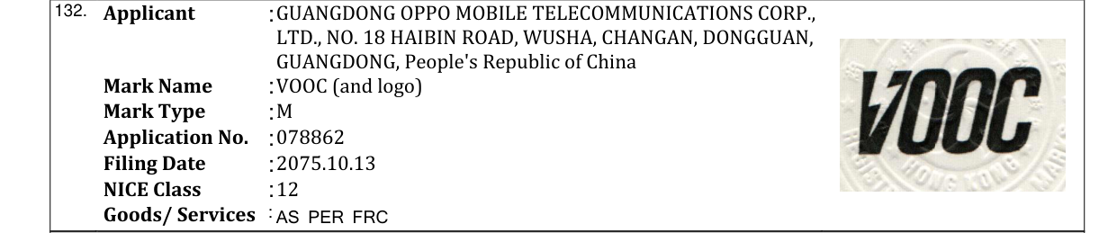 Original bulletin entry for VOOC (and logo)