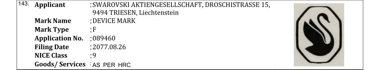 Original bulletin entry for DEVICE MARK