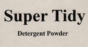 SUPER TIDY DETERGENT POWDER (and logo) trademark logo