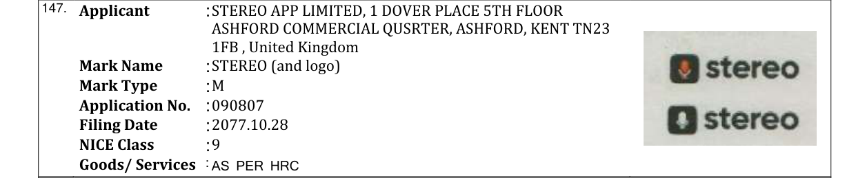 Original bulletin entry for STEREO (and logo)