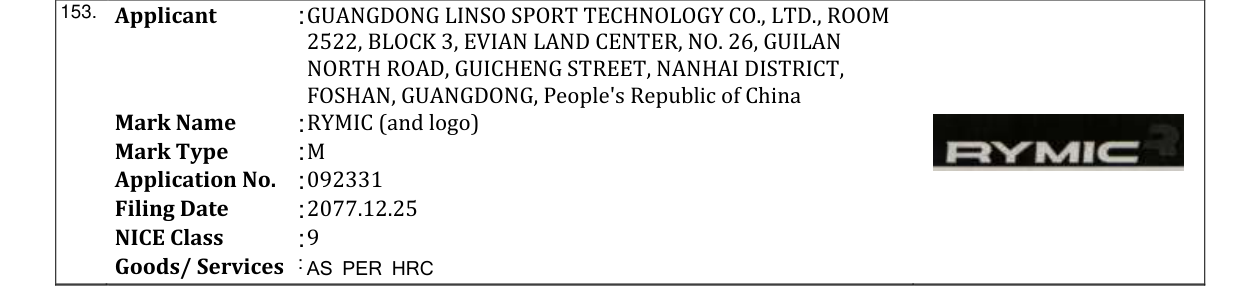 Original bulletin entry for RYMIC (and logo)