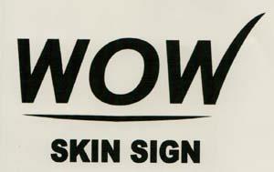 WOW SKIN SIGN (and logo) trademark logo