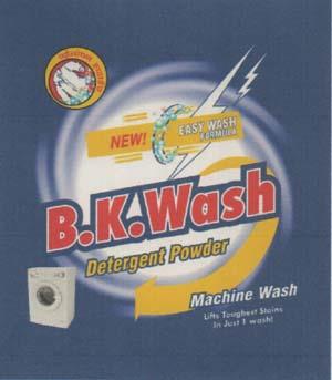 B.K. WASH (and logo) trademark logo