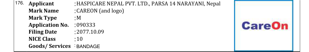 Original bulletin entry for CAREON (and logo)