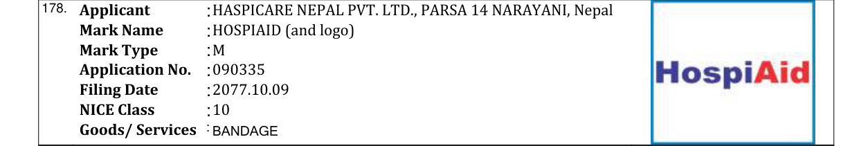 Original bulletin entry for HOSPIAID (and logo)