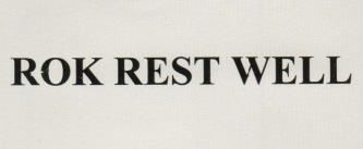 ROK REST WELL (and logo) trademark logo