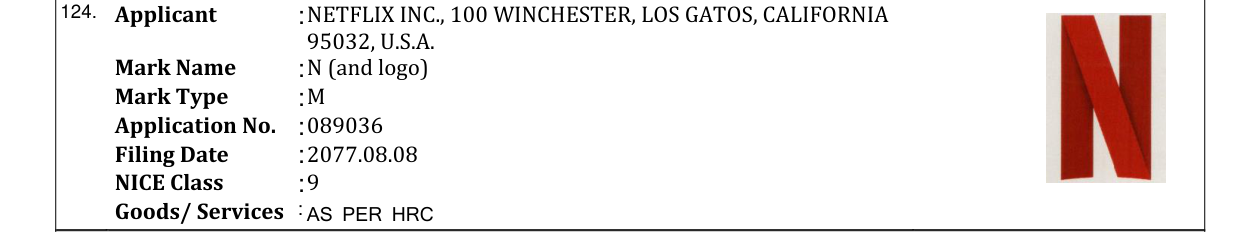 Original bulletin entry for N (and logo)