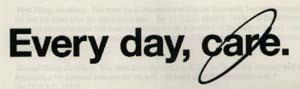 EVERY DAY, CARE. (and logo) trademark logo