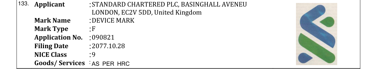 Original bulletin entry for DEVICE MARK