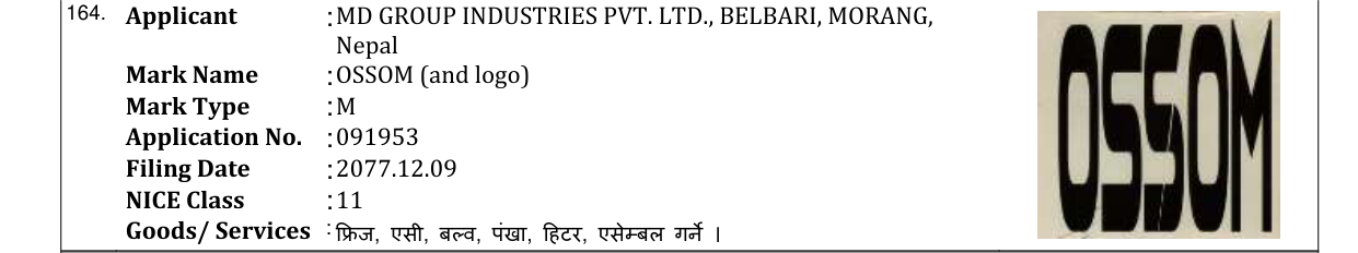 Original bulletin entry for OSSOM (and logo)