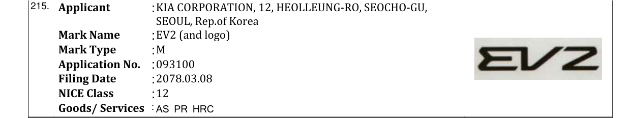 Original bulletin entry for EV2 (and logo)