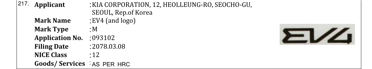 Original bulletin entry for EV4 (and logo)