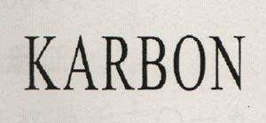 KARBON (and logo) trademark logo