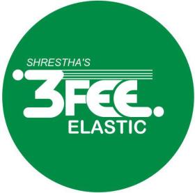 SHRESTHA'S 3FEE ELASTIC (and logo) trademark logo