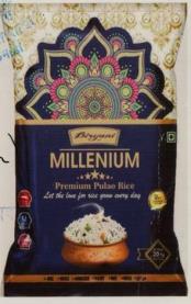 BIRYANI MILLENIUM PREMIUM PULAO RICE (and logo) trademark logo