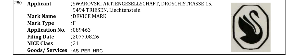 Original bulletin entry for DEVICE MARK