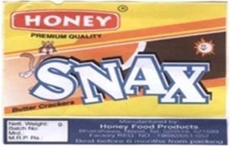 HONEY SNAX (and logo) trademark logo