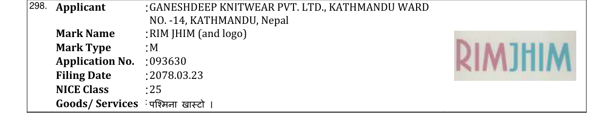 Original bulletin entry for RIM JHIM (and logo)