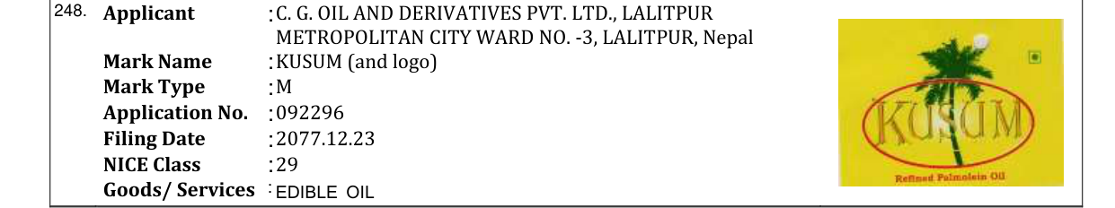 Original bulletin entry for KUSUM (and logo)