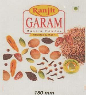 RANJIT GARAM MASALA (and logo) trademark logo