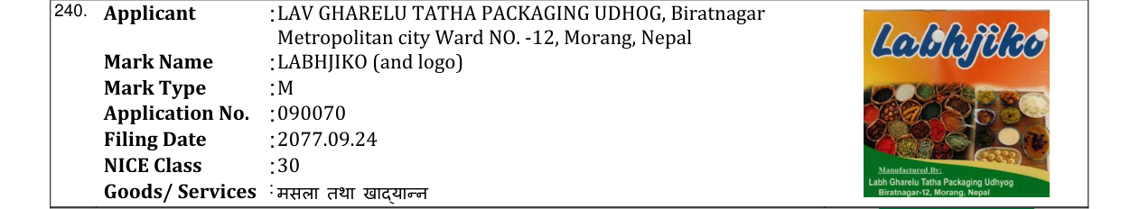 Original bulletin entry for LABHJIKO (and logo)