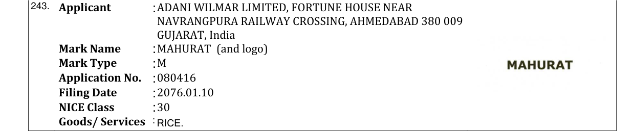 Original bulletin entry for MAHURAT (and logo)