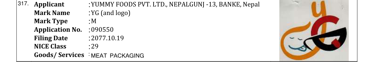Original bulletin entry for YG (and logo)