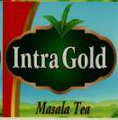INTRA GOLD (and logo) trademark logo