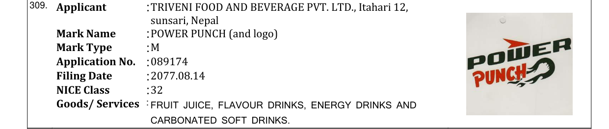 Original bulletin entry for POWER PUNCH (and logo)