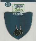 GB NATURE HERBS RASON (and logo) trademark logo