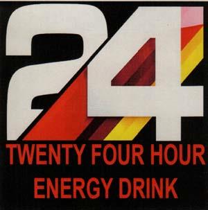 24 TWENTY FOUR HOUR ENERGY DRINK (and logo) trademark logo