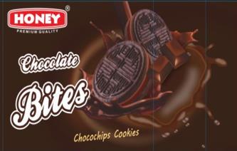 HONEY CHOCOLATE BITES (and logo) trademark logo