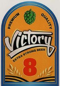 VICTORY 8 (and logo) trademark logo