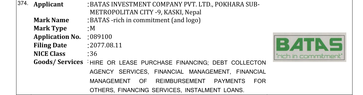 Original bulletin entry for BATAS -rich in commitment (and logo)