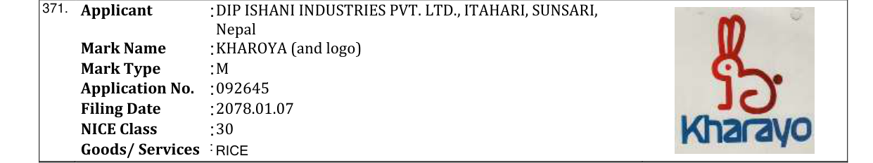 Original bulletin entry for KHAROYA (and logo)