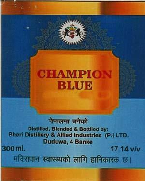 CHAMPION BLUE (and logo) trademark logo