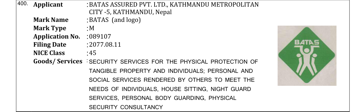 Original bulletin entry for BATAS (and logo)