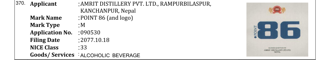 Original bulletin entry for POINT 86 (and logo)