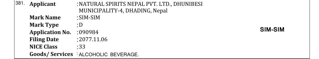 Original bulletin entry for SIM-SIM