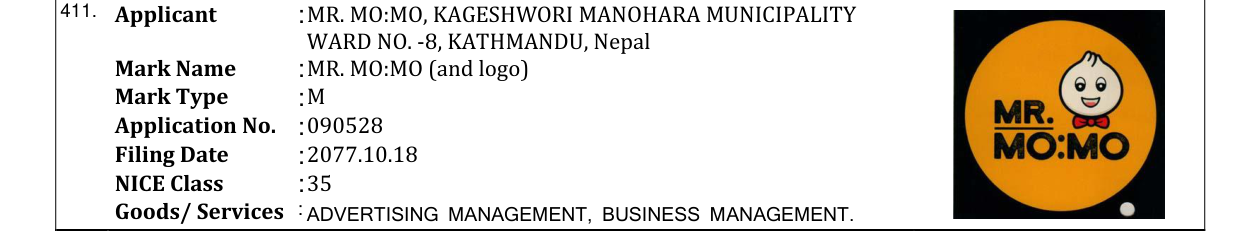 Original bulletin entry for MR. MO:MO (and logo)