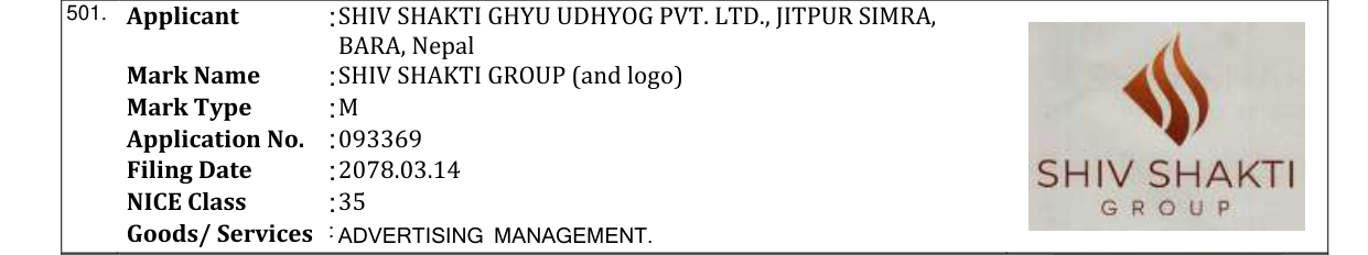 Original bulletin entry for SHIV SHAKTI GROUP (and logo)