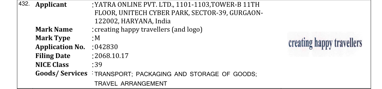 Original bulletin entry for creating happy travellers (and logo)