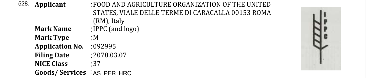 Original bulletin entry for IPPC (and logo)