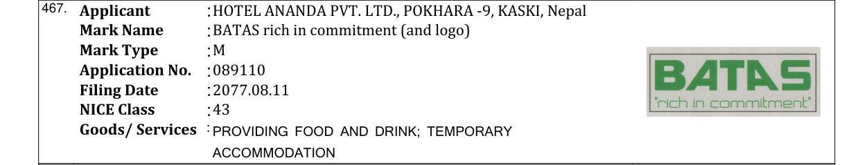 Original bulletin entry for BATAS rich in commitment (and logo)