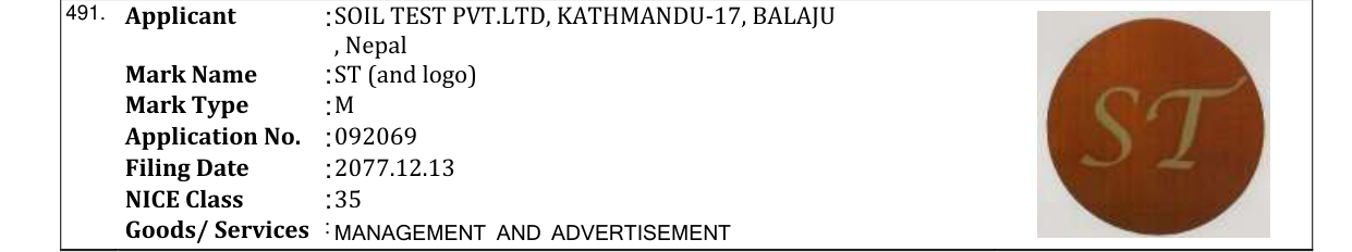 Original bulletin entry for ST (and logo)