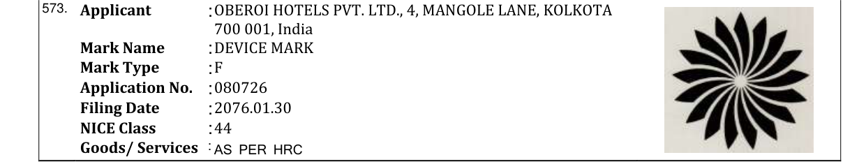 Original bulletin entry for DEVICE MARK