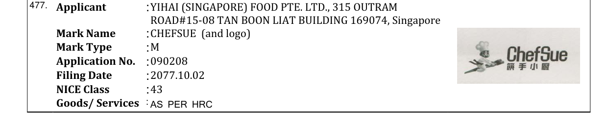 Original bulletin entry for CHEFSUE (and logo)