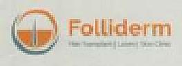 FOLLIDERM (and logo) trademark logo